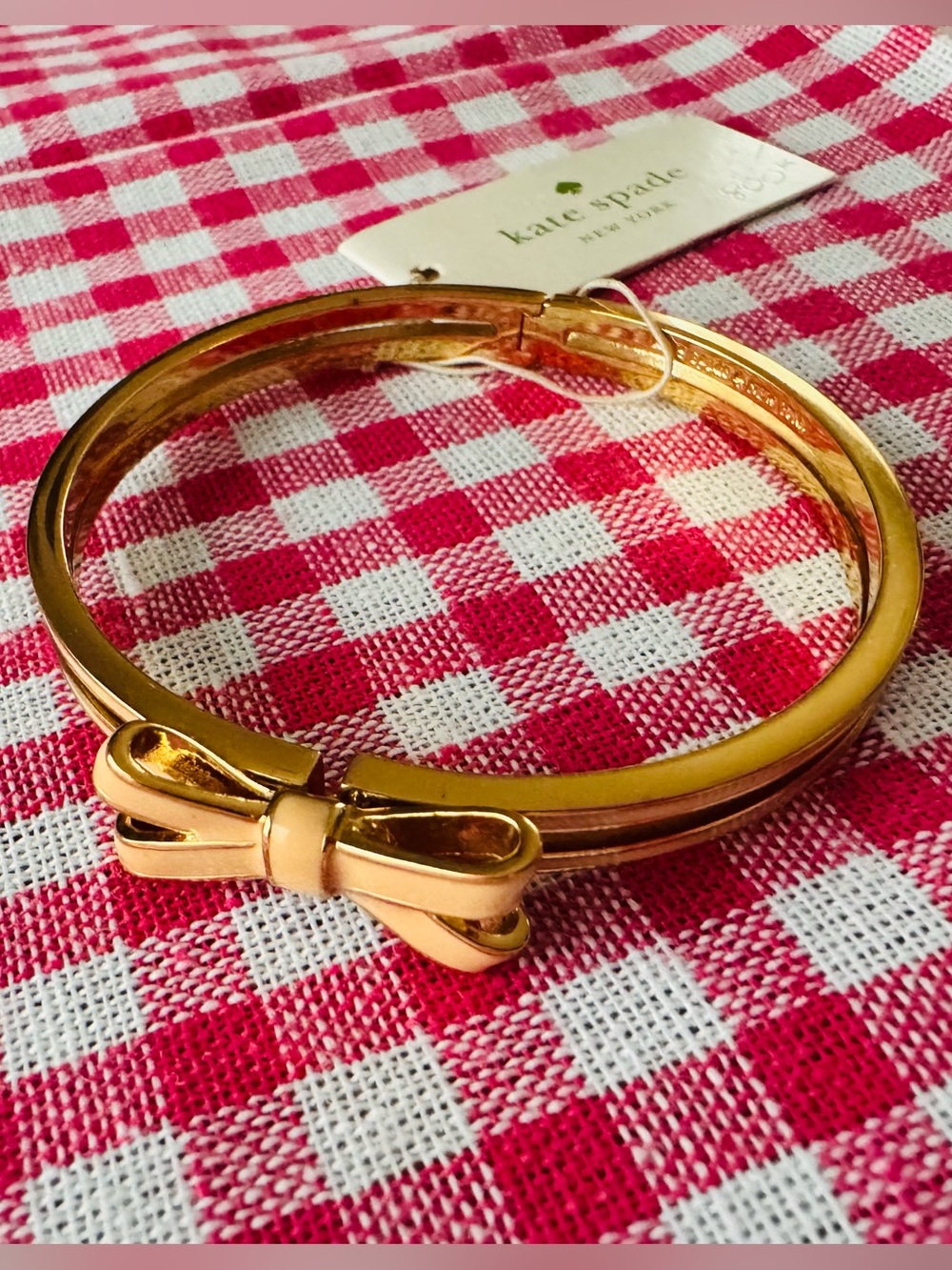 Kate Spade Double Bow Hinge Bangle - Picture 3 of 3